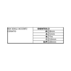 MOTOR DE PARTIDA 12V 8D KIA SOUL/SERATO/ACCENT MTMDE109 - Imagen 2