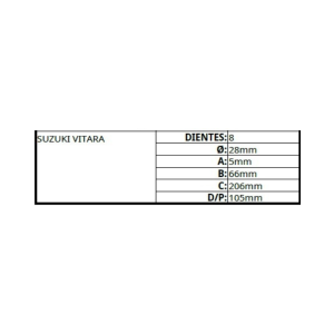 MOTOR DE PARTIDA 12V 8D SUZUKI VITARA MTMMI111 - Imagen 2