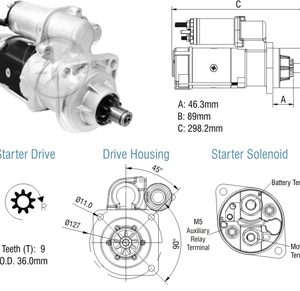 MOTOR DE PARTIDA 12V 9D 39MT 8200295