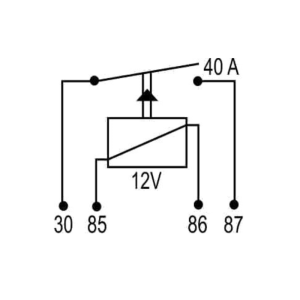 relay 12v universal 40a 4 terminales