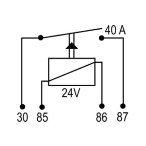 relay 24v auxiliar 4 terminales camiones y autobuses