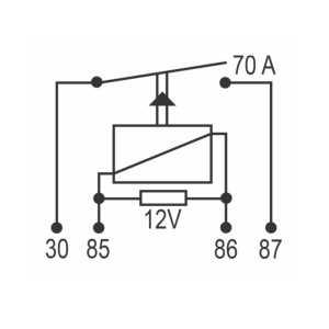 relay 12v 4 terminales 70a