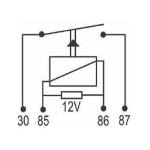relay 12v mini auxiliar 4 terminales