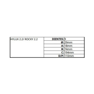 MOTOR DE PARTIDA 12V 9D HILUX 2.2/ROCKY 2.2 MTMND106 - Imagen 2