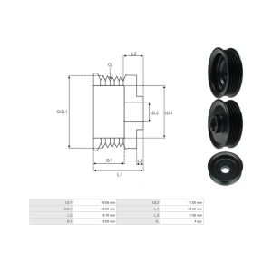 polea 4pk toyota suzuki ap6014