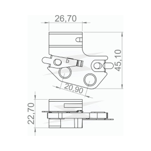 porta carbon 12v alternador delco uf2203