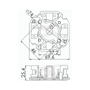 porta carbon 12v marelli uf1330