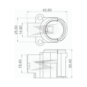 porta carbon alternador caravan/hilux2.5/rav4 uf2224