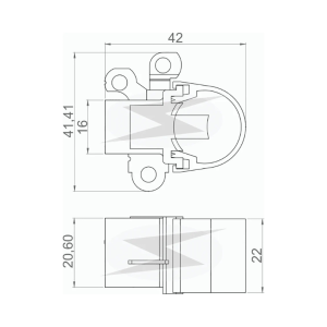 porta carbon alternador denso 12v chrysler uf2222