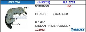 RECTIFICADOR 12V NISSAN 100NX 1.6-PRIMERA 1.6-MAZDA GA1761