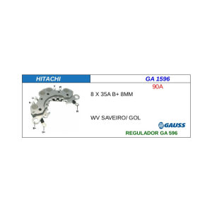 RECTIFICADOR 90A VOLKSWAGEN GOL/SAVEIRO GA1596