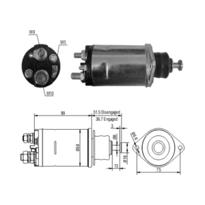SOLENOIDE 12V 28MT FORD CUMMINS ZM805