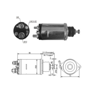 SOLENOIDE 12V 28MT GM CHEVROLET ZM806