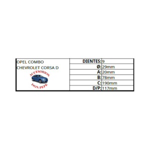 MOTOR DE PARTIDA 12V CHEVROLET/OPEL 1.7 9D - Imagen 2