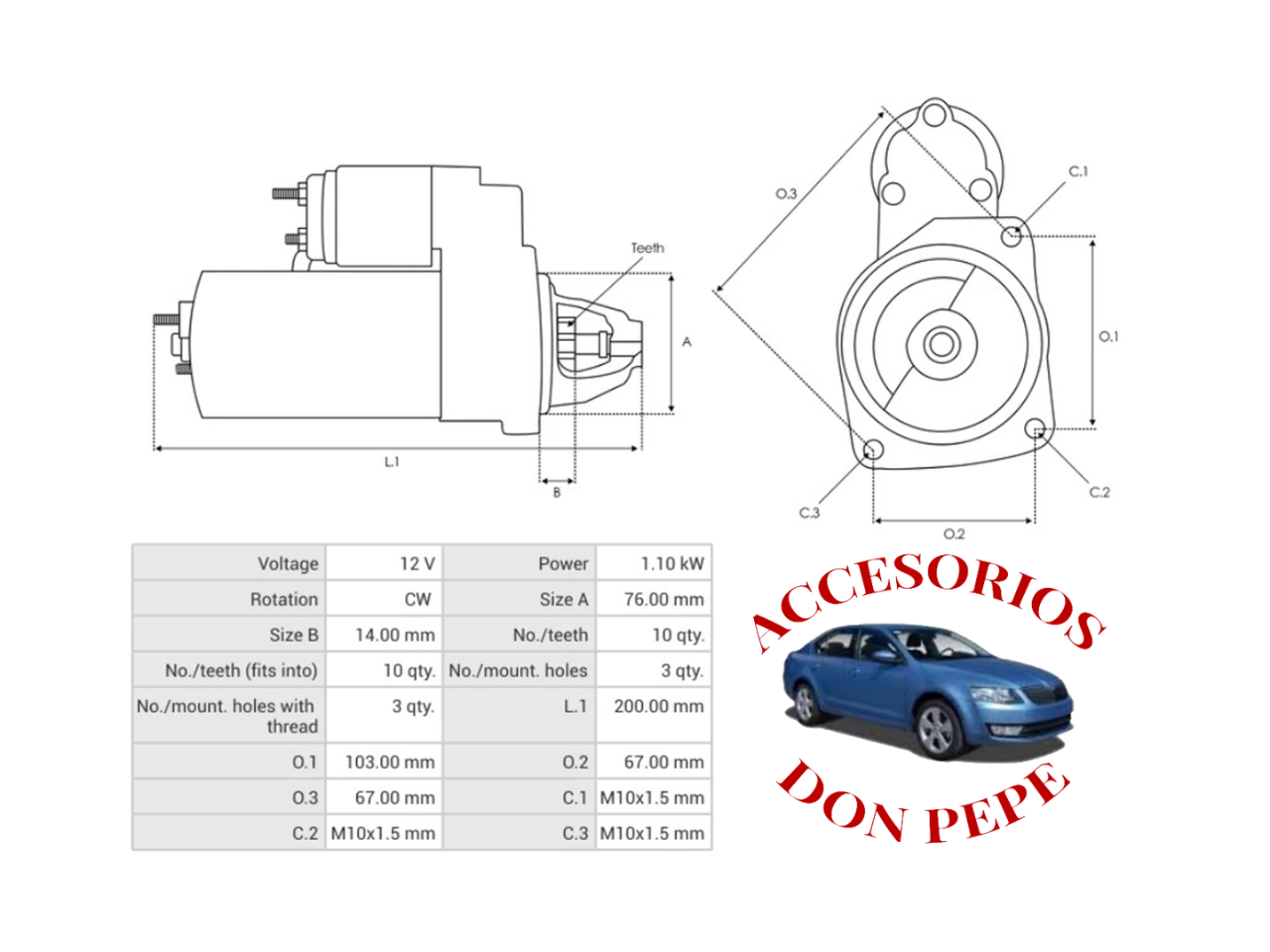 MOTOR DE PARTIDA 12V FORD ECOSPORT - Imagen 5