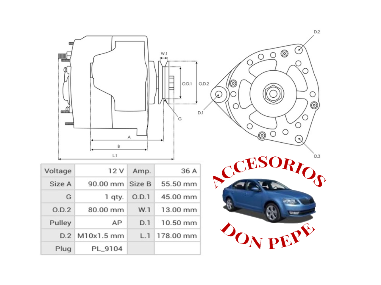 ALTERNADOR MAHINDRA TRACTOR 2004-2010 - Imagen 5