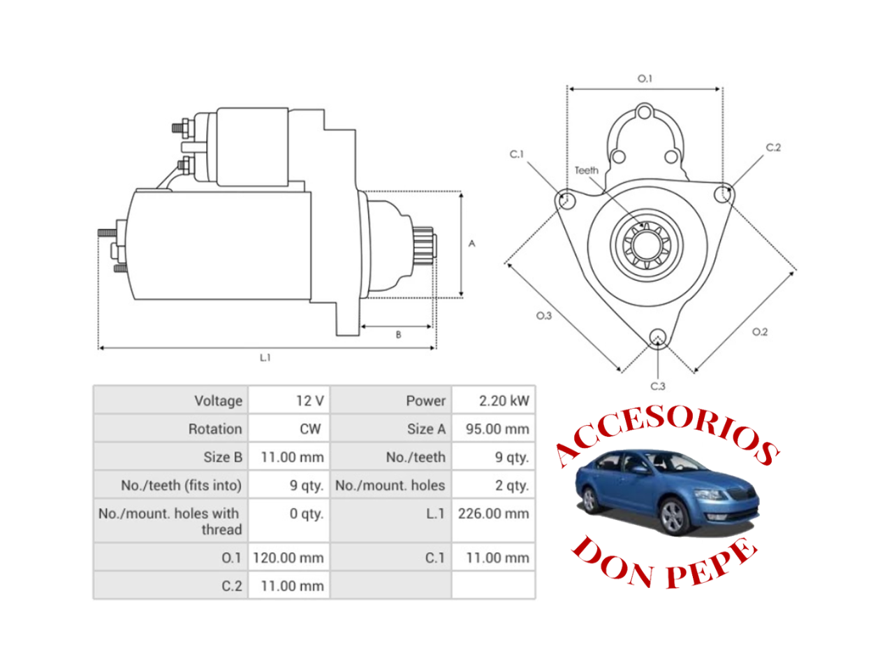 MOTOR DE PARTIDA 12V NISSAN CAMION 12V - Imagen 5