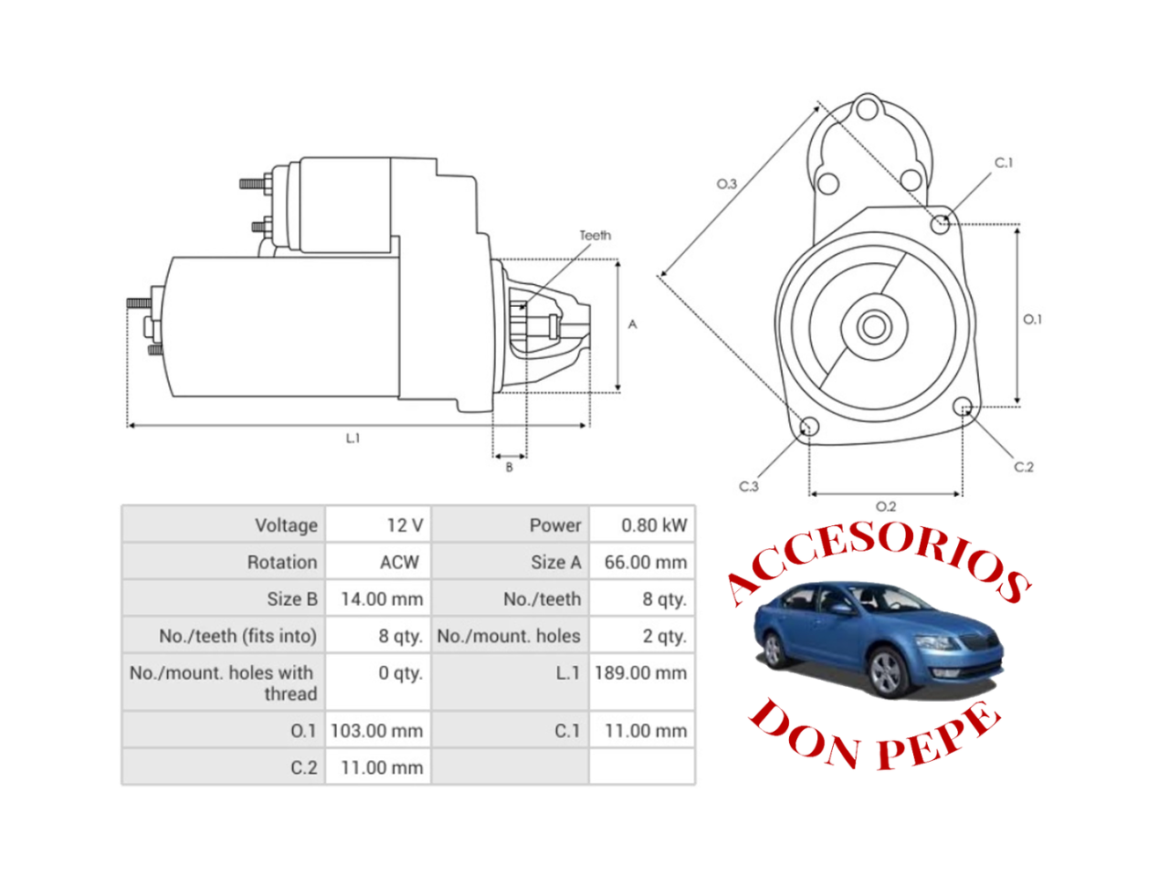 MOTOR DE PARTIDA 12V YANMMAR - Imagen 5